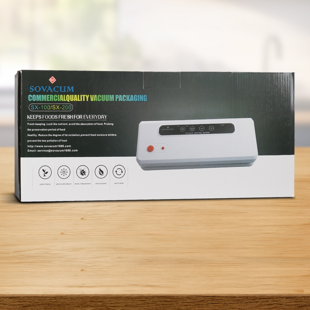 Gambar produk SOVACUM Alat Vakum Makanan Vacuum Sealer Packaging Machine with Bag - SX-100