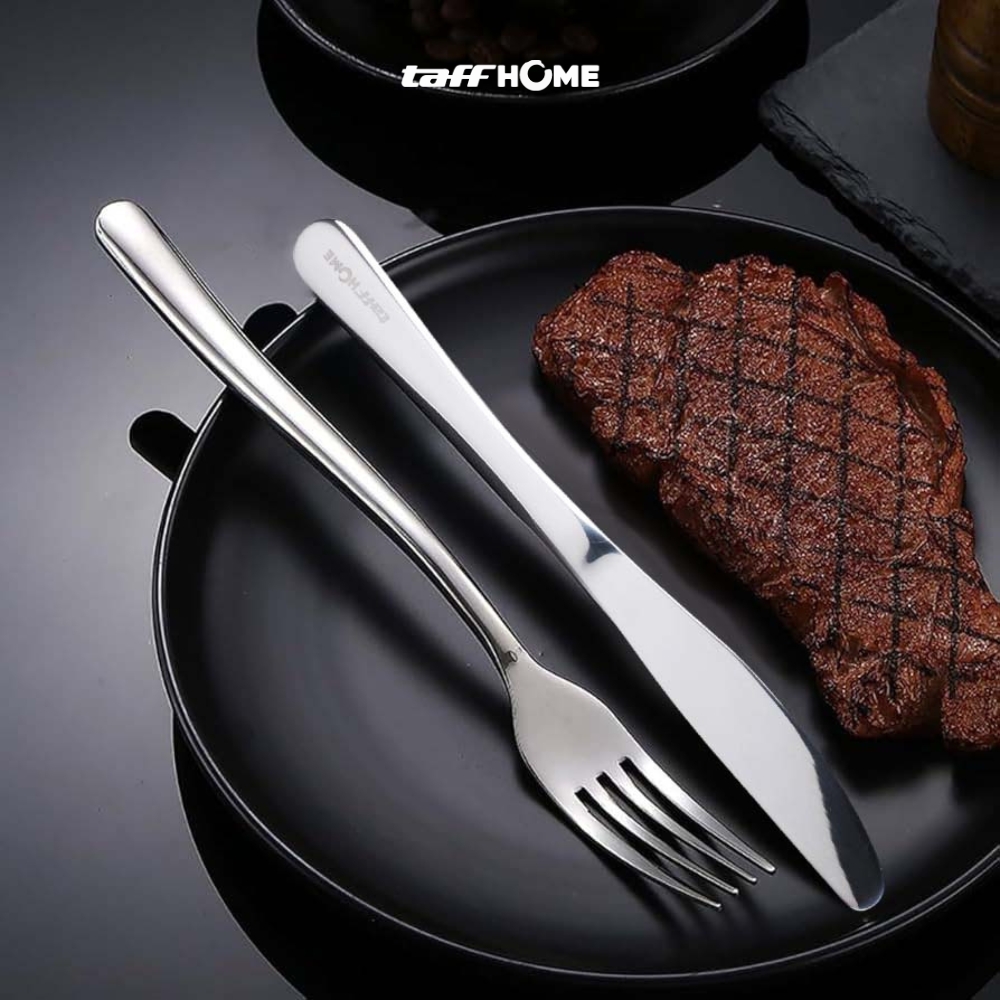 Gambar produk TaffHOME Pisau Makan Gerigi Stainless Steel 401 Dinner Knife 23x2cm - 401SS