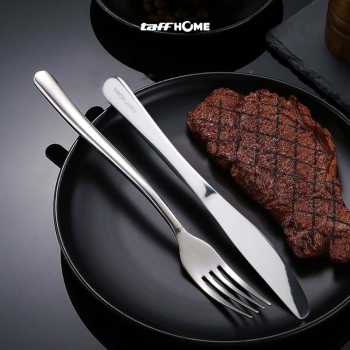 Gambar produk TaffHOME Pisau Makan Gerigi Stainless Steel 401 Dinner Knife 23x2cm - 401SS