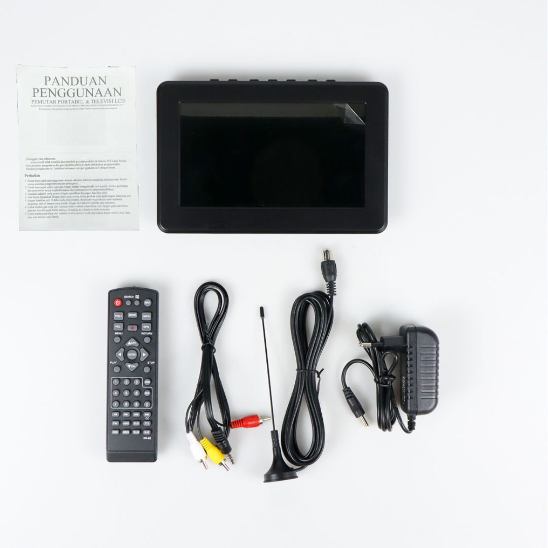 Gambar produk Taffware Portable TV Monitor Digital 7 Inch DVB-T2 Rechargeable - D7
