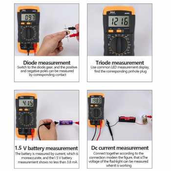 Gambar produk Digital Multimeter AC DC Volt Current Tester LCD Display - A830L