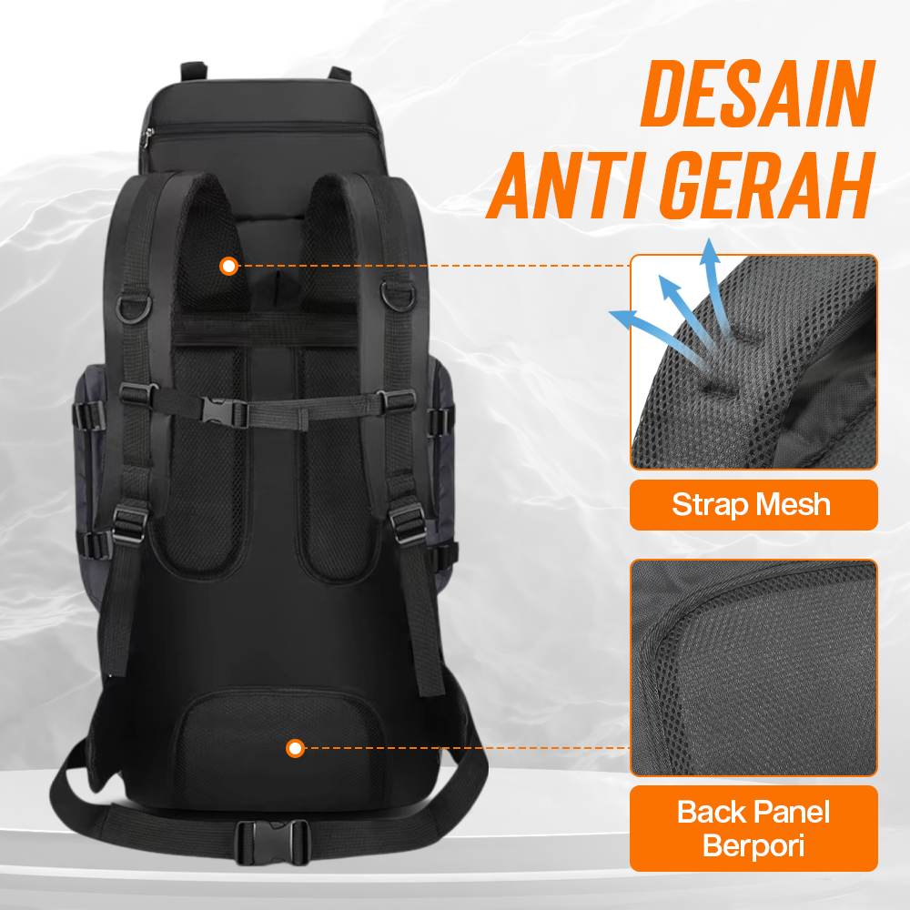 Gambar produk XIYAHU Tas Gunung Carrier Bag Travel Backpack Waterproof 90L - SIG3D