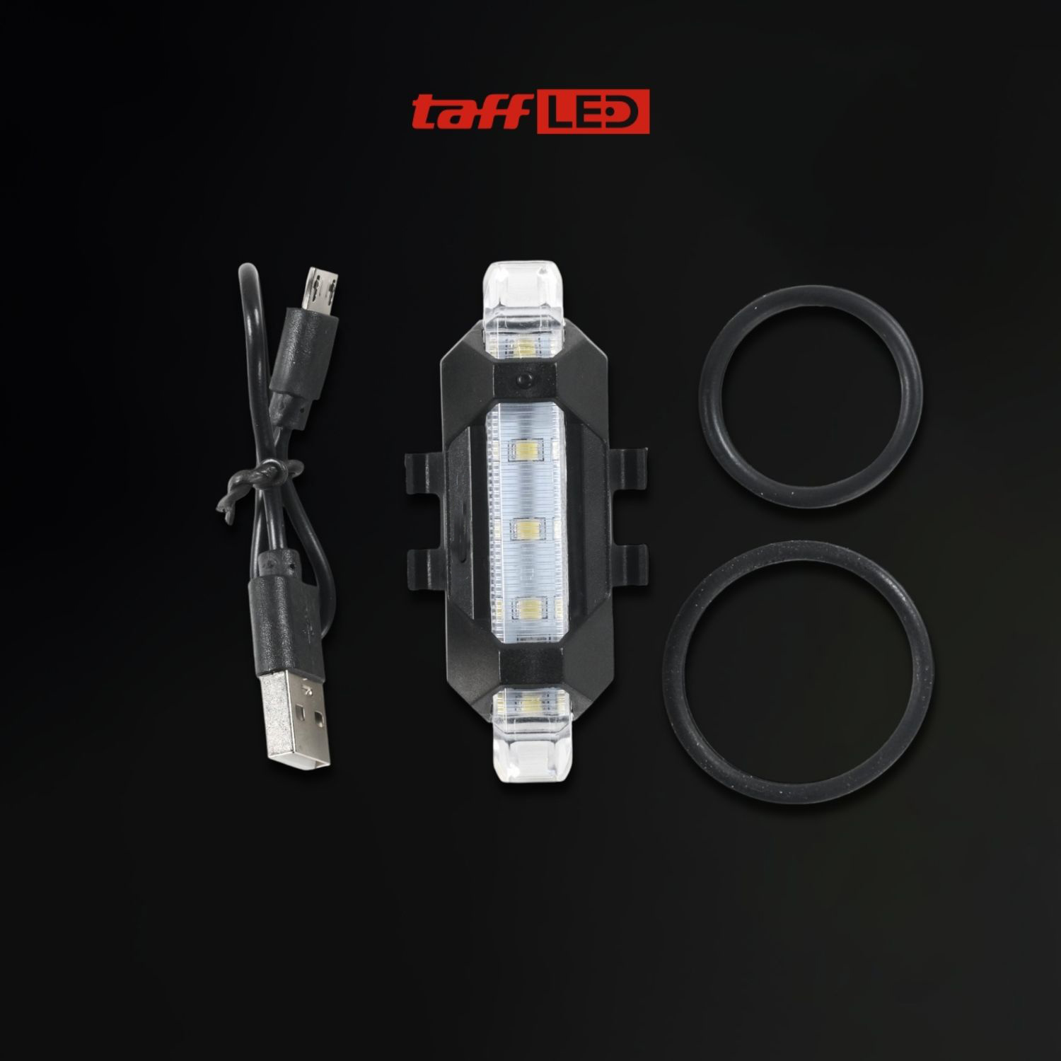 Gambar produk TaffLED Lampu Belakang Sepeda Bicycle Light USB Rechargeable 15 Lumens - DC-918