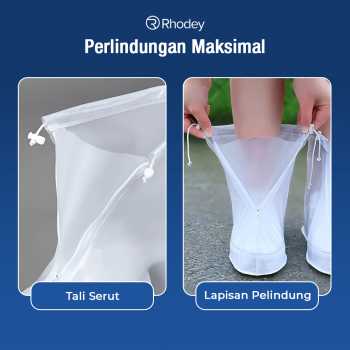 Gambar produk Rhodey Jas Hujan Sepatu Anti Air Shoes Cover PVC with Zipper XXL 44-45 - FV031