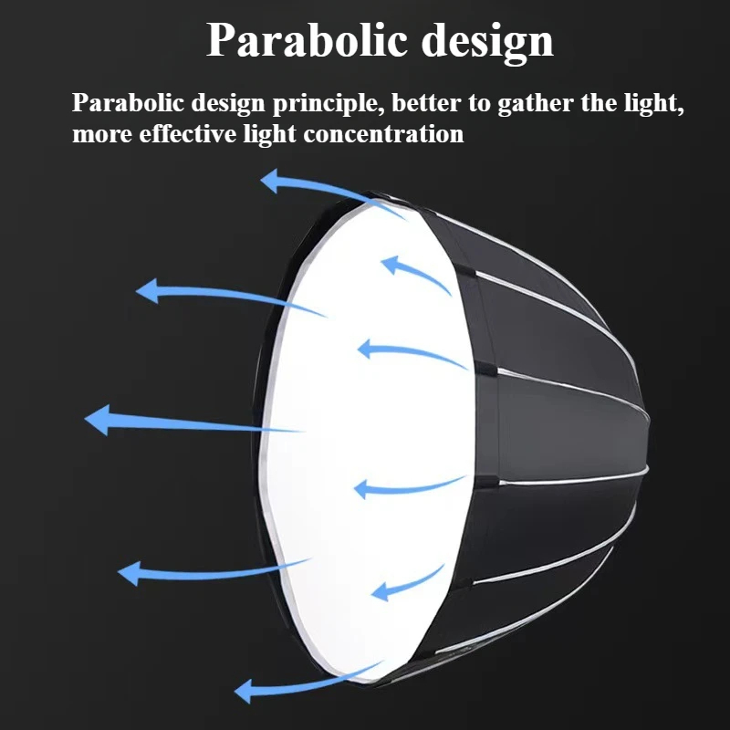 Gambar produk SOFTA Payung Softbox Reflector Parabolic Baorong Mount 90cm - ST90