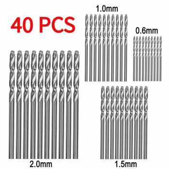 JIGONG Mata Bor Drill HSS Twist Drill Bit 0.6-2.0mm 40 PCS - QST-H20