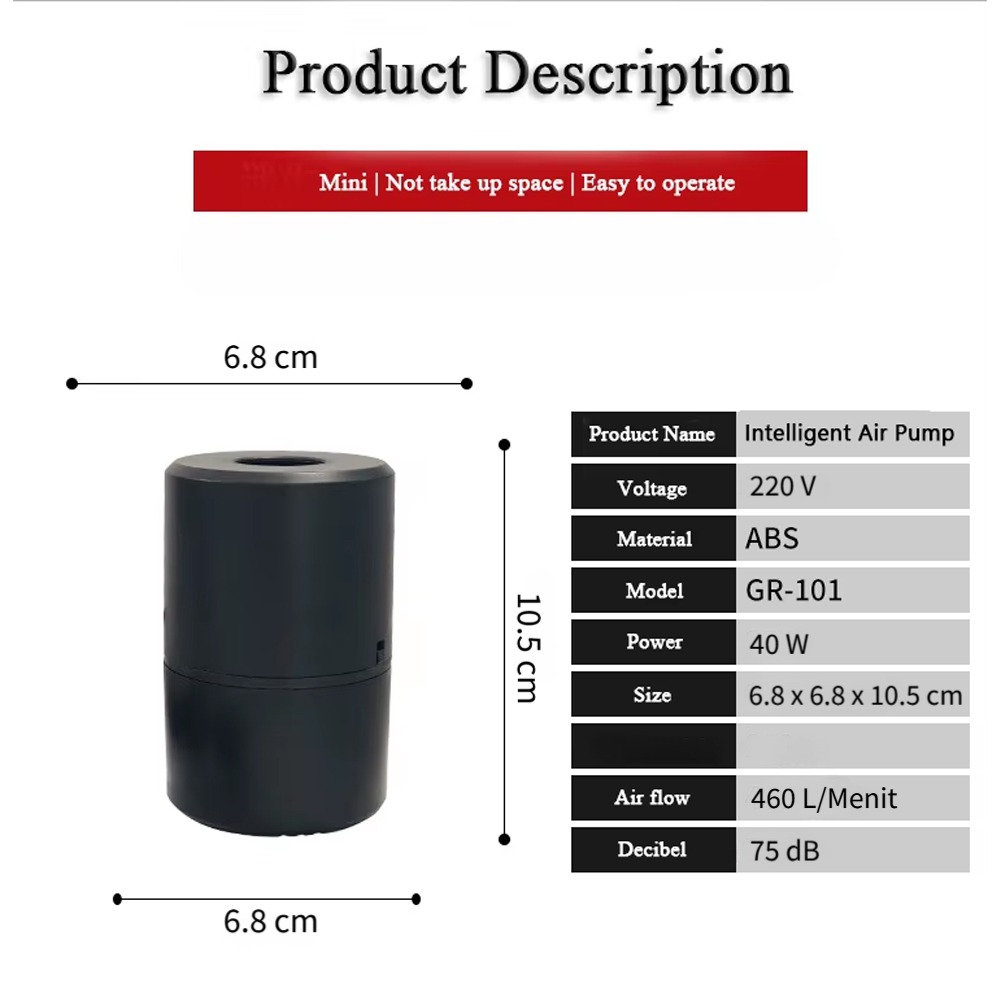 Gambar produk Guorun Pompa Angin Elektrik Multifungsi Inflator Air Pump with Nozzle - GR-101