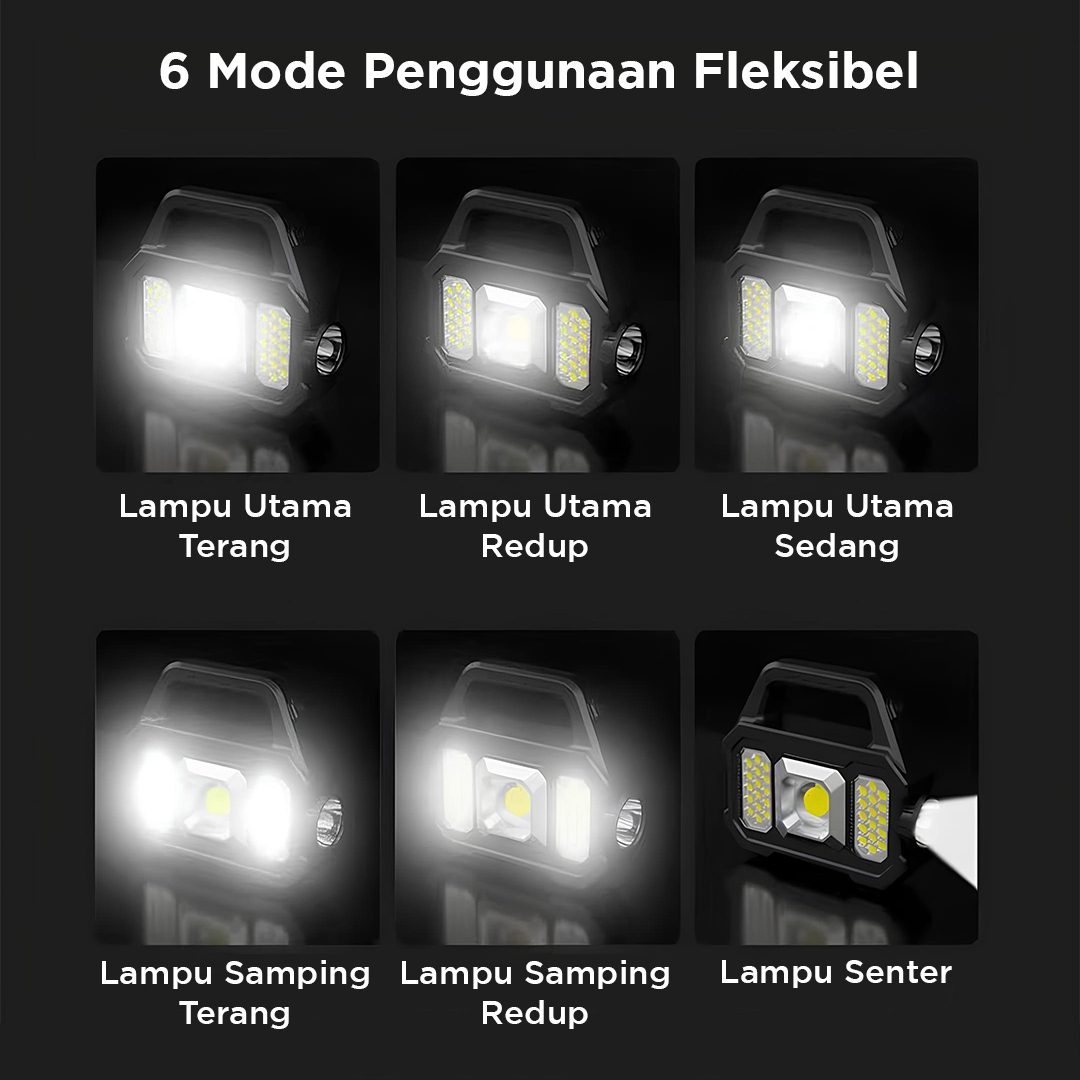 Gambar produk YD Senter Camping Lampu LED Solar Power Rechargeable COB - YD-2205A