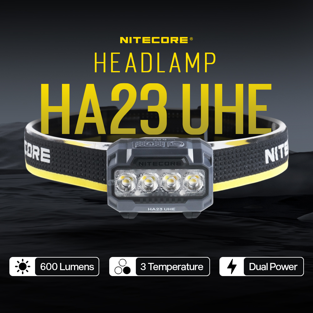 Gambar produk NITECORE Senter Kepala Headlamp LED MCT UHE 3in1 Color IP68 600 Lumens - HA23 UHE
