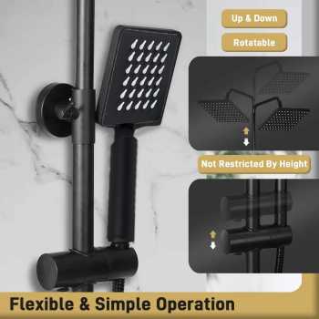 Gambar produk BATHE PROJECT Shower Mandi Bathroom Faucet Bathtub Mixer 3 Way - B002