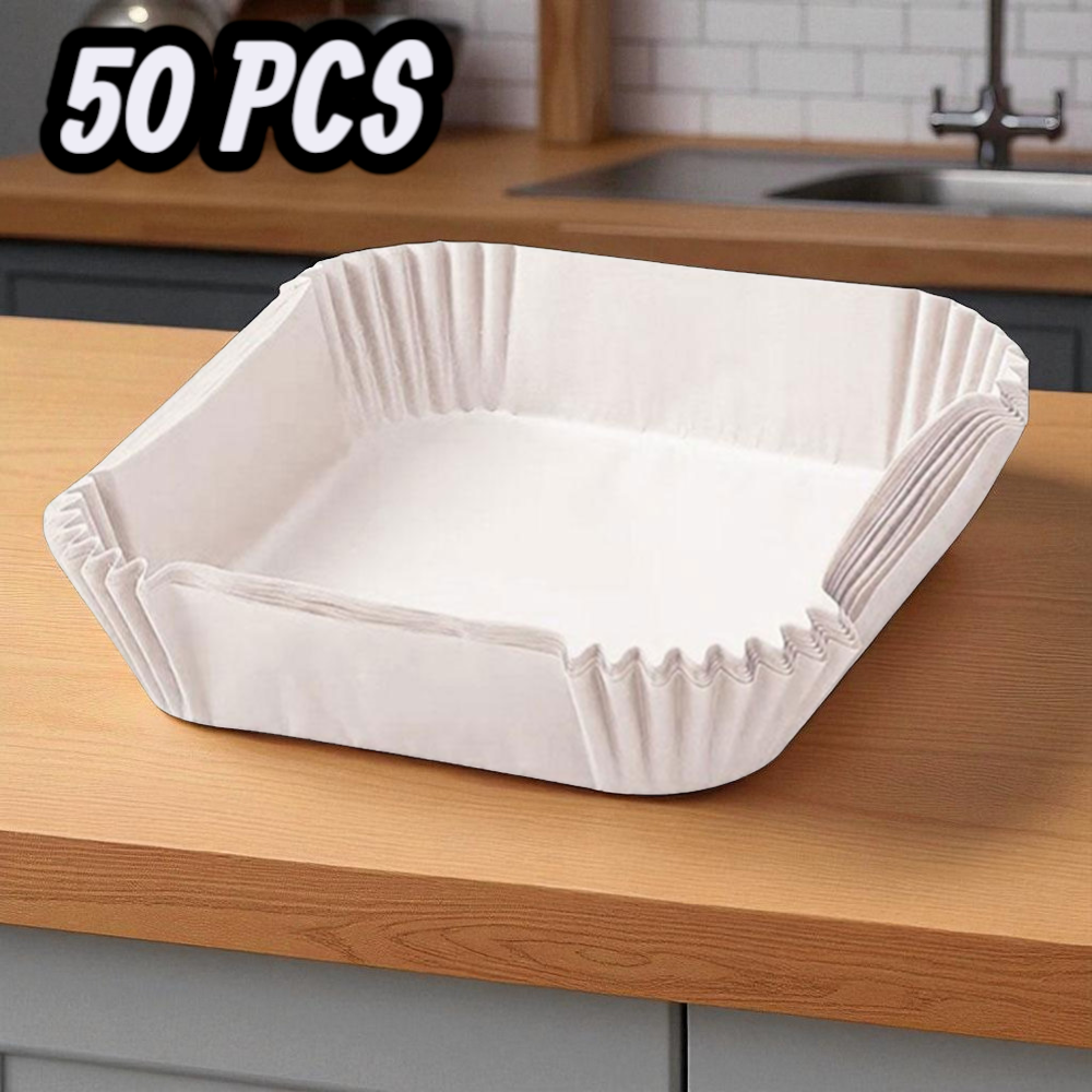 Gambar produk One Two Cups Kertas Alas Air Fryer Paper Liner Non Stick 50 PCS 16cm - MJ5
