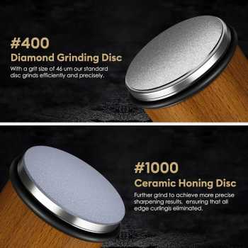 Gambar produk PIANXA Pengasah Pisau Magnetic Diamond Rolling Sharpener 2 Angles - PX1400