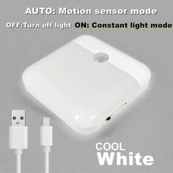 JHYANG Lampu Tidur LED Motion Sensor Bedroom Kitchen Wardrobe Light - F6