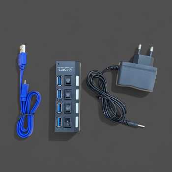 Gambar produk EASYIDEA USB Hub 3.0 4 Port with Power Supply - U9103