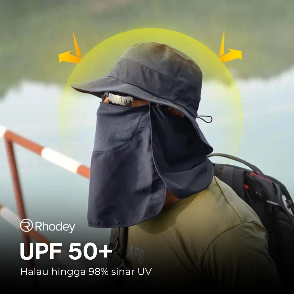 Gambar produk Rhodey Topi Rimba Outdoor Anti UV Waterproof Boonie Hat Nylon - GL012
