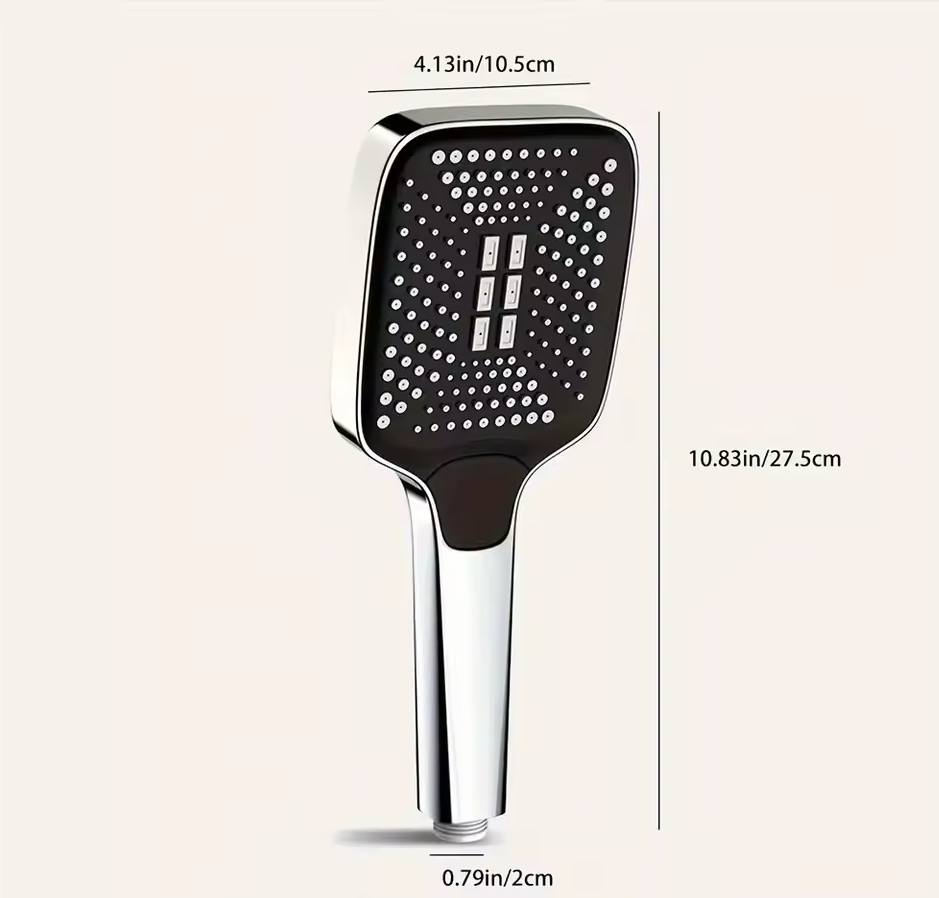 Gambar produk MONAJ Kepala Shower Mandi Shower Head High Pressure Adjustable 3 Mode - MA1