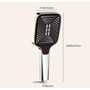 Gambar produk MONAJ Kepala Shower Mandi Shower Head High Pressure Adjustable 3 Mode - MA1