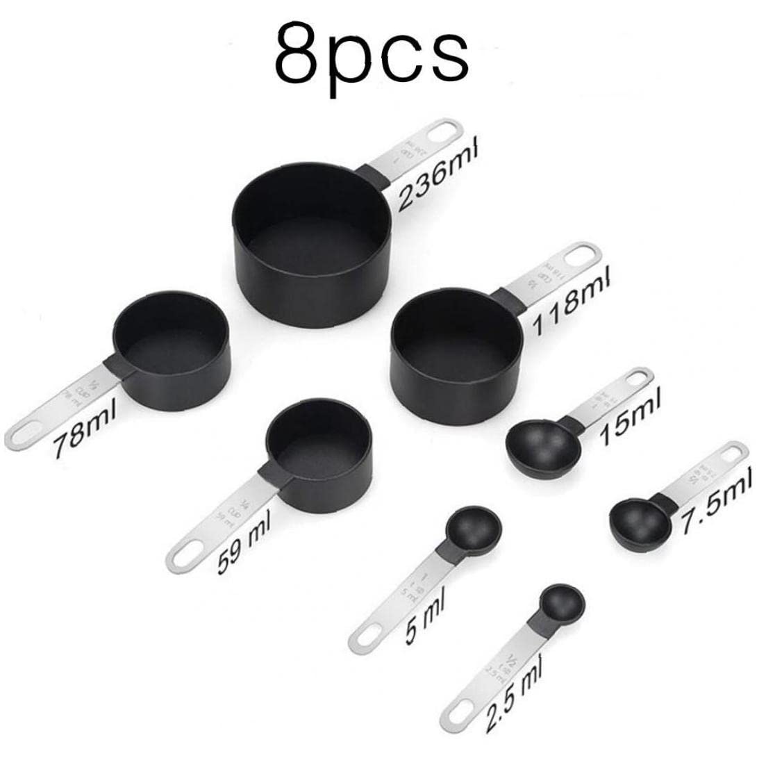 Gambar produk SPOSI Sendok Takar Ukur Cup Measuring Spoon 8 PCS - CF008
