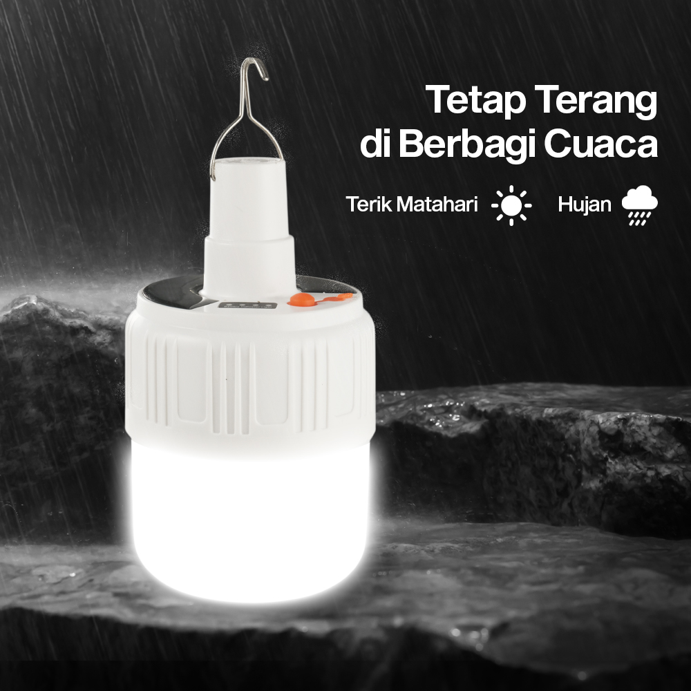 Gambar produk OOBEST Lampu LED Camping Tenda Solar Waterproof Cool White with Remote - ZJ-V51