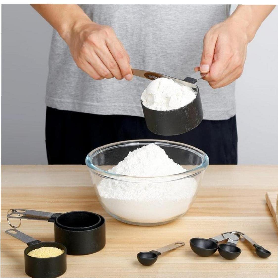 Gambar produk SPOSI Sendok Takar Ukur Cup Measuring Spoon 8 PCS - CF008