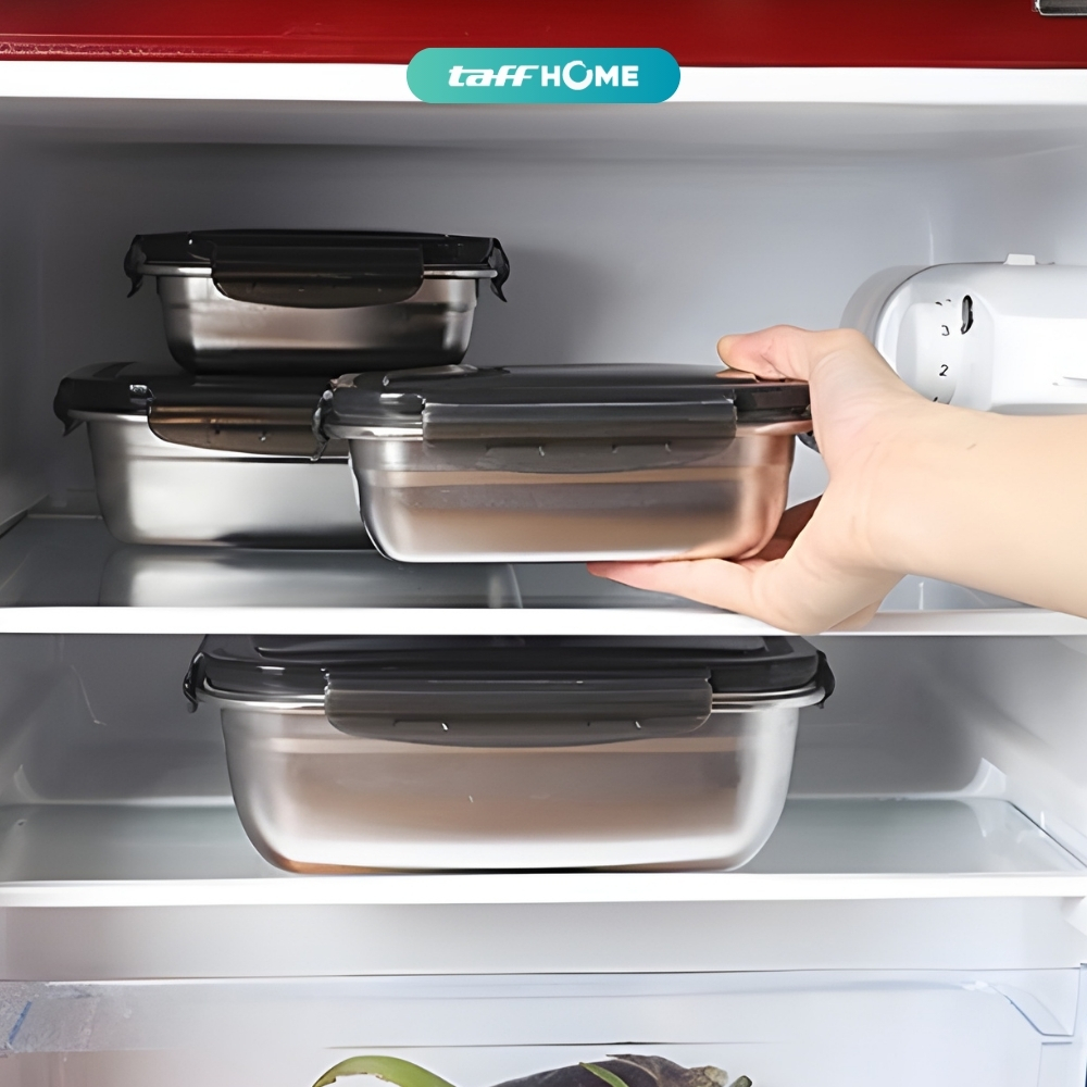 Gambar produk TaffHOME Kotak Makan Anti Tumpah Reguler Lunch Box Stainless Steel 304 1500ml - Slyz52