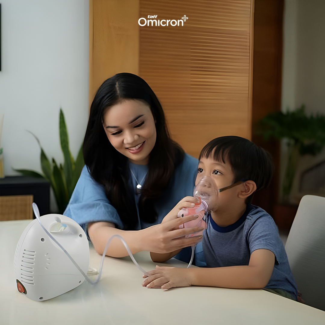 Gambar produk TaffOmicron Alat Terapi Pernapasan Compressor Nebulizer Inhaler - GS-302