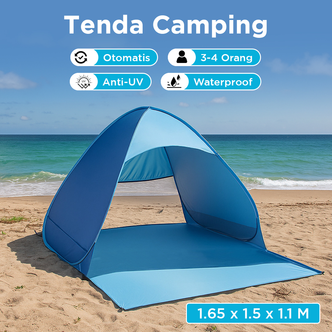 Gambar produk Top Lander Tenda Camping Lipat Otomatis 2-4 Orang Single Layer - TL9