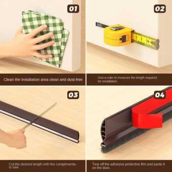 Gambar produk TIFAII Lis Penghalang Serangga Debu Bawah Pintu Door Bottom Seal 93cm - T930