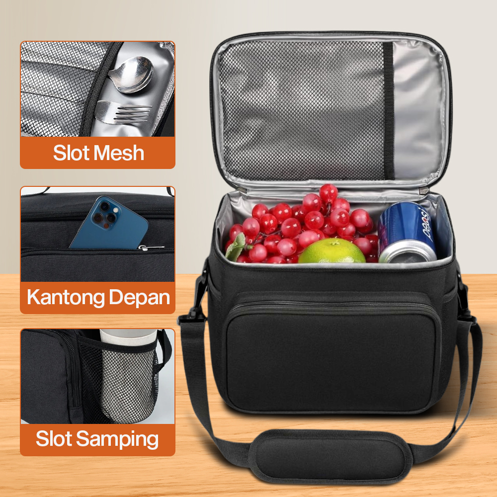 Gambar produk WILLSTAR Tas Piknik Hot and Cold Insulated Lunch Bag Leakproof 10L - WS25