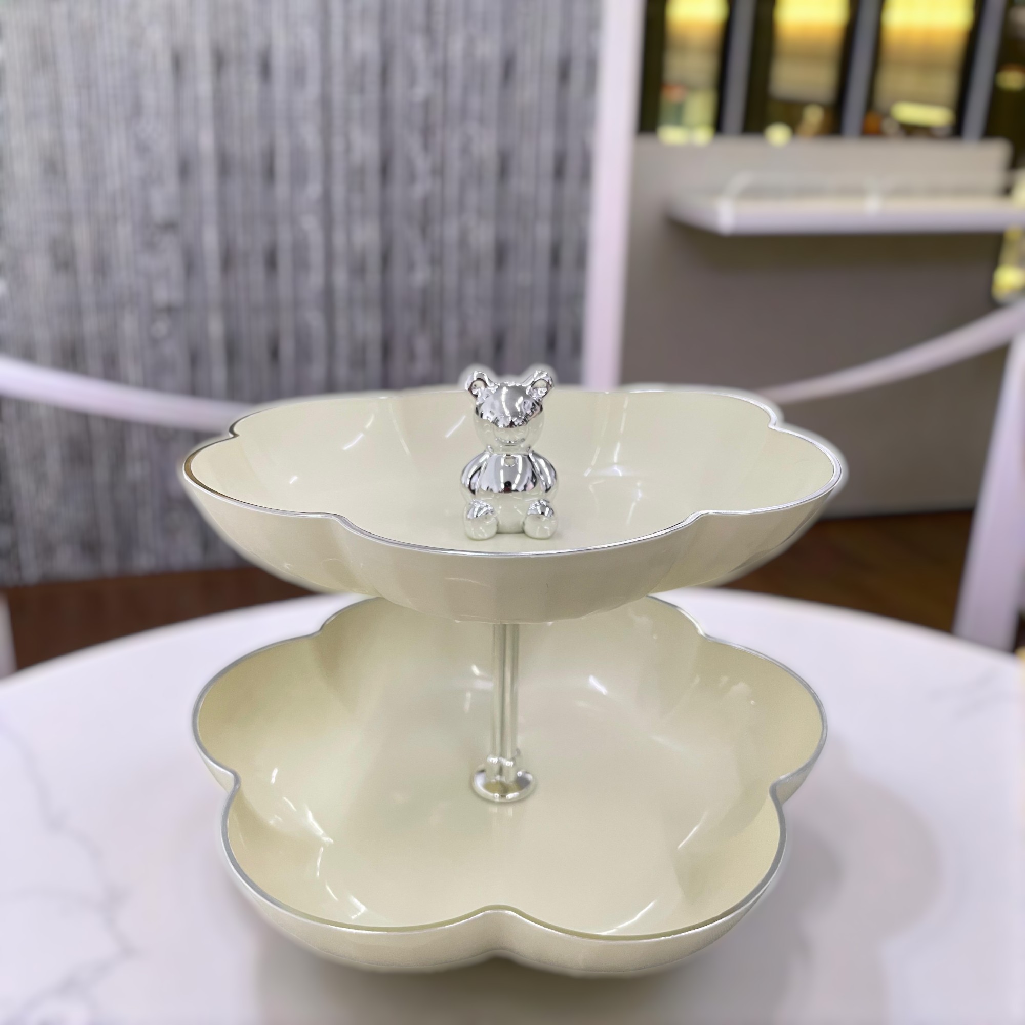 Gambar produk WBUY Rak Kue Susun Tingkat Plate Christmas Dessert Rack Cake 2 Tingkat - WB023