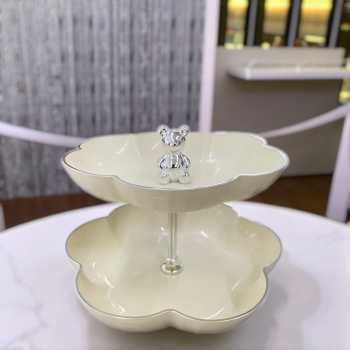 Gambar produk WBUY Rak Kue Susun Tingkat Plate Christmas Dessert Rack Cake 2 Tingkat - WB023