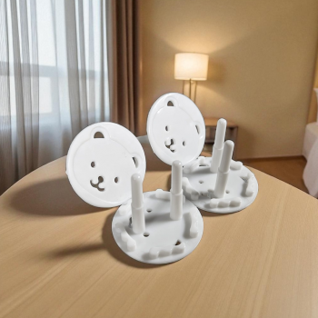 Gambar produk Slyz Safety Socket Plug Listrik Outlet Cover Bear Model EU Plug 10 PCS - INU96