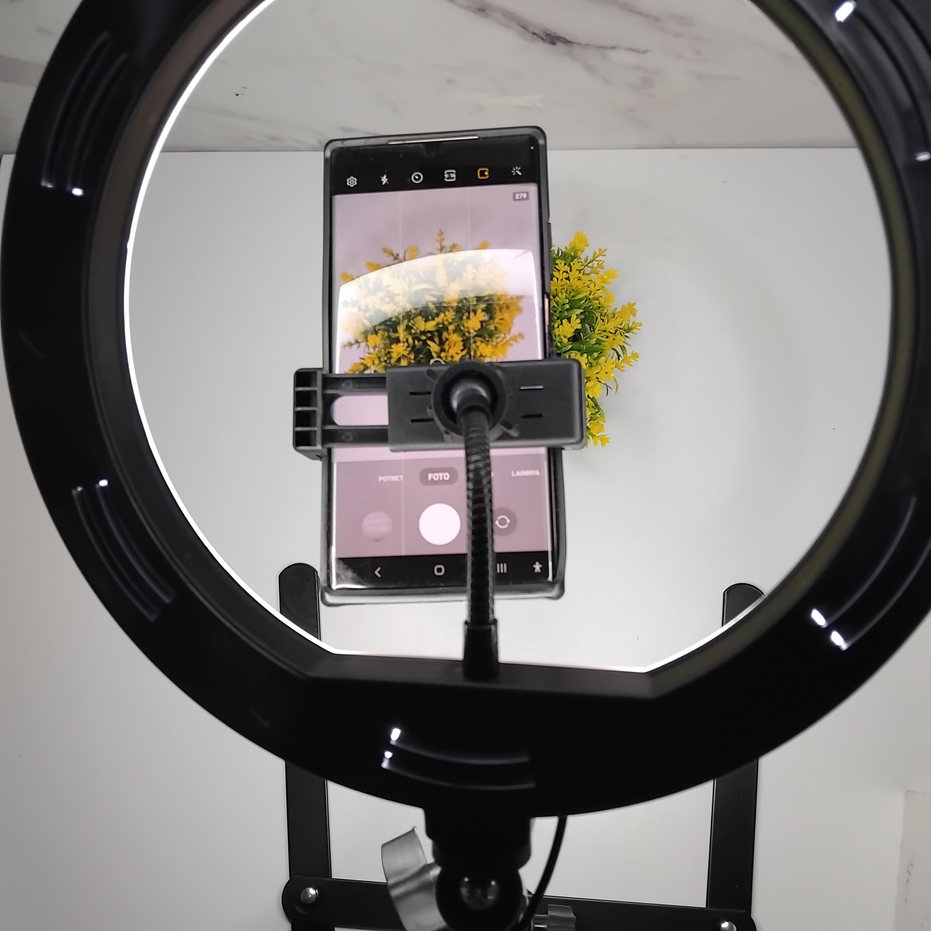 Gambar produk POFOKO Lampu Ring Light LED 3in1 Color Tripod Holder USB 25cm - QX-260