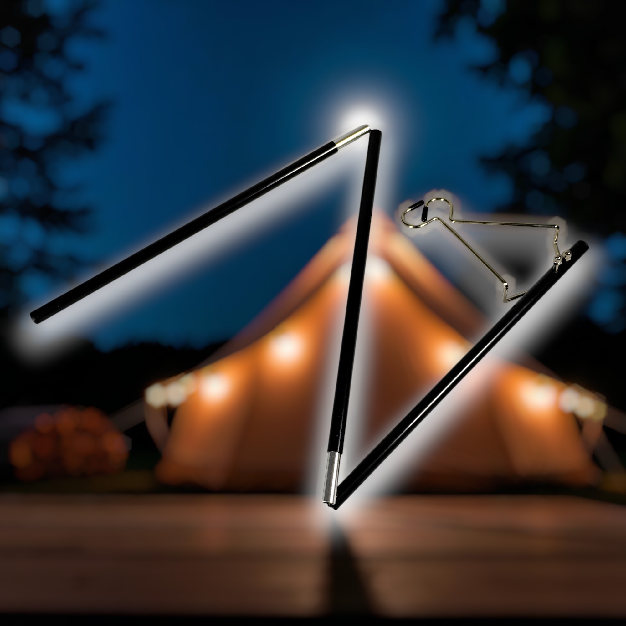 Gambar produk AIFENG Tiang Lampu Outdoor Portable Camping Light Pole 90cm - AF10