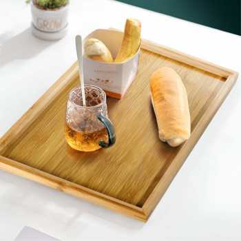 Gambar produk NLSLASI Tatakan Nampan Gelas Cangkir Teh Chinese Bamboo Tea Tray - NL30