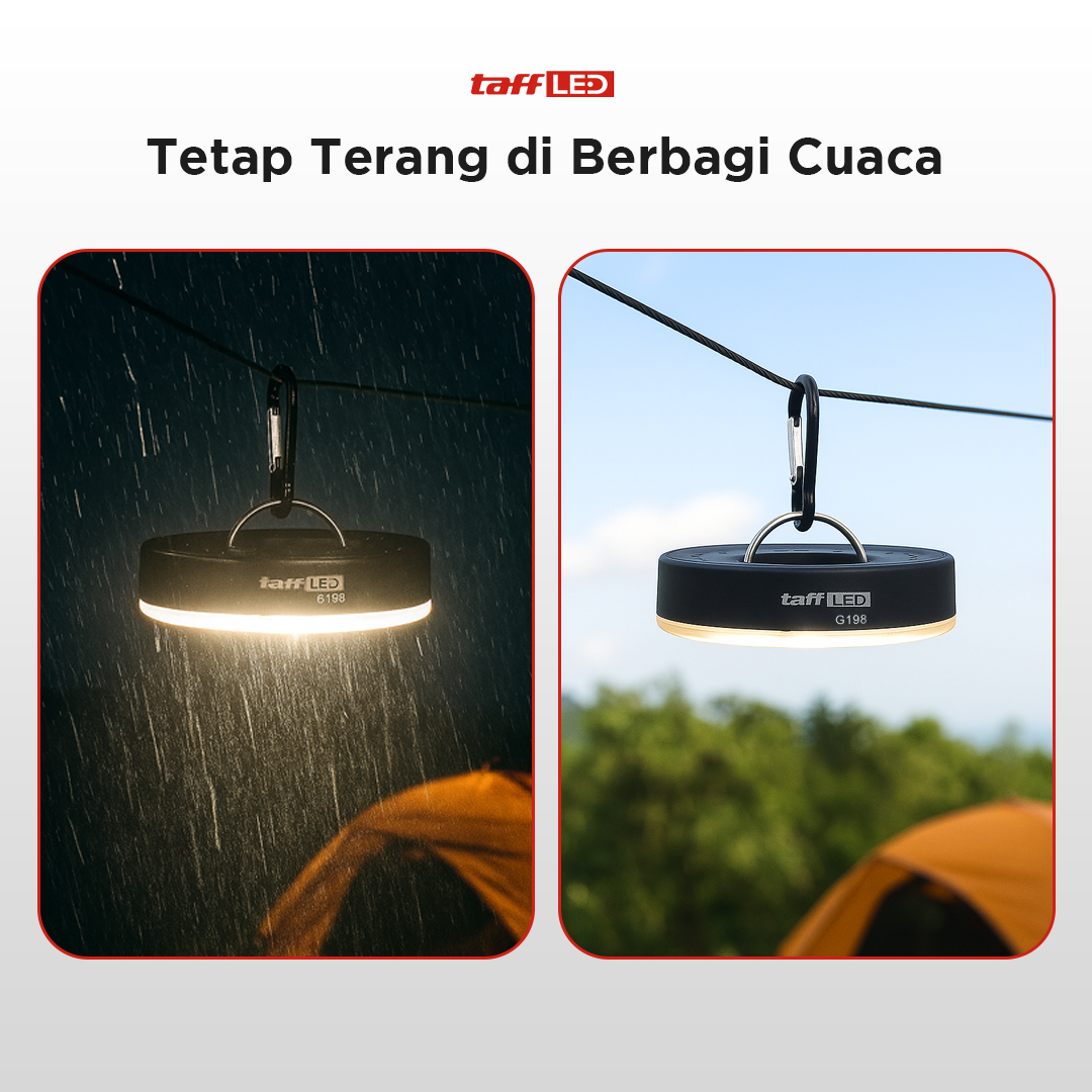 Gambar produk TaffLED Lampu LED Camping Tenda Waterproof Emergency COB Natural White - G198