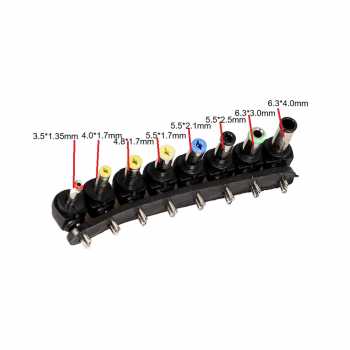 Gambar produk Adaptor Power Supply Converter AC to DC 12-24V 4.5A Laptop 8 Plug - AYD-96W