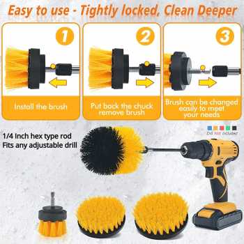 Gambar produk UNTIOR Kepala Sikat Pembersih Bor Car Polisher Drill Kit 5 PCS - UT2