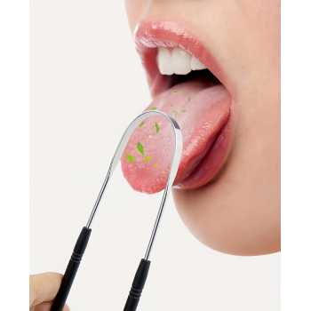 Uung Pembersih Lidah Bau Mulut Tongue Scraper Stainless Steel - INU149