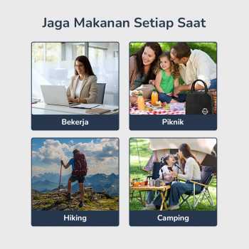 Gambar produk BRIVILAS Tas Bekal Makan Portable Insulation Hot and Cold Lunch Bag - EI23