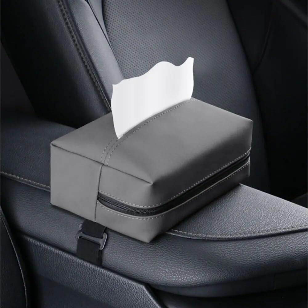 Gambar produk KUSH Tempat Tisu Mobil Multifunctional Car Tissue Box Nappa Leather - K-7