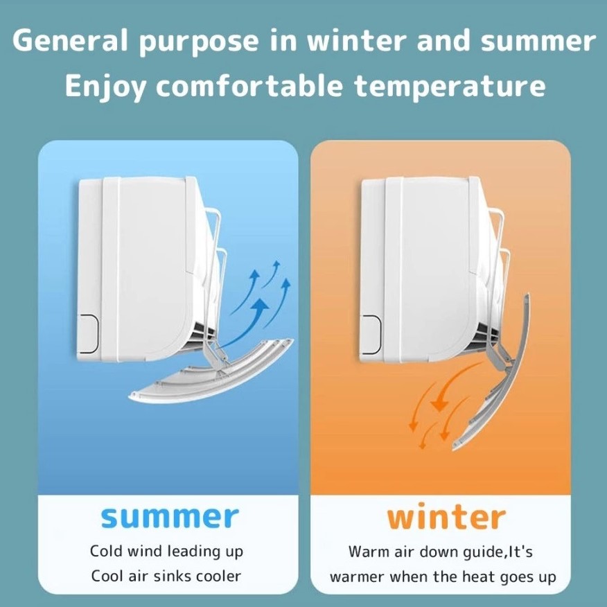 Gambar produk HOUSEEN Cover Angin AC Adjustable Air Conditioner Windshield Deflector - YH-JJ-80