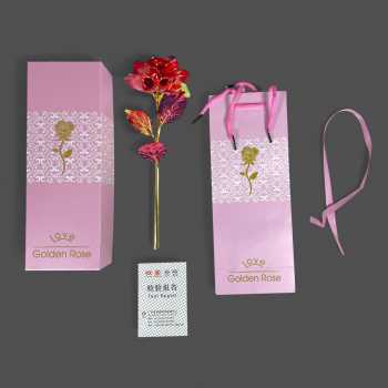 Gambar produk Wonder Time Bunga Mawar Dekorasi Gold Foil Rose Artificial Flower - WT24