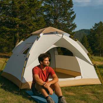 Gambar produk XTZ Tenda Camping Lipat Otomatis 2-3 Orang Double Layer Waterproof - X232
