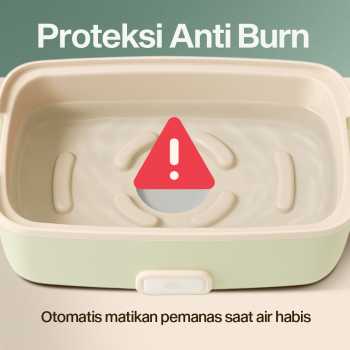 Gambar produk BILLBEAR Kotak Makan Pemanas Elektrik Double Layer Lunch Box 2 Bowl 2L - BE-FH888