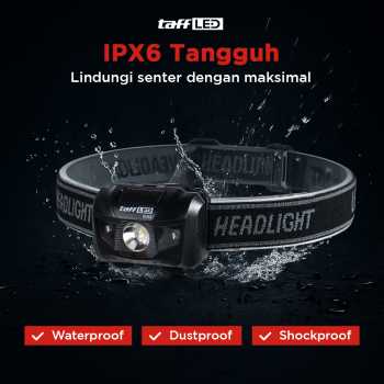 Gambar produk TaffLED Headlamp LED Multifunction Outdoor Lighting 3W - GD63