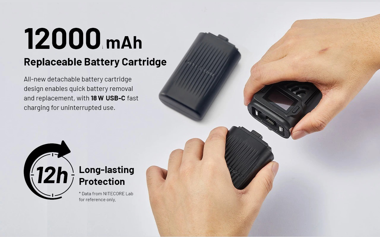 Gambar produk NITECORE Portable Mosquito Bug Repelllent Power Bank 40kHz 12000mAh - EMR25