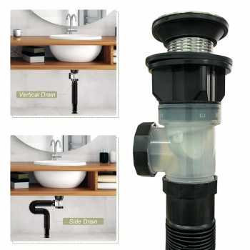 FMB Flip Top Kitchen Sink Drain Joint Retractable Filter Flexible - INU118