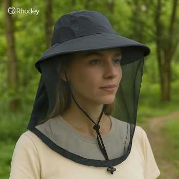 Gambar produk Rhodey Topi Rimba Outdoor Anti Mosquito Neck Flap Boonie Hat Nylon - GL017