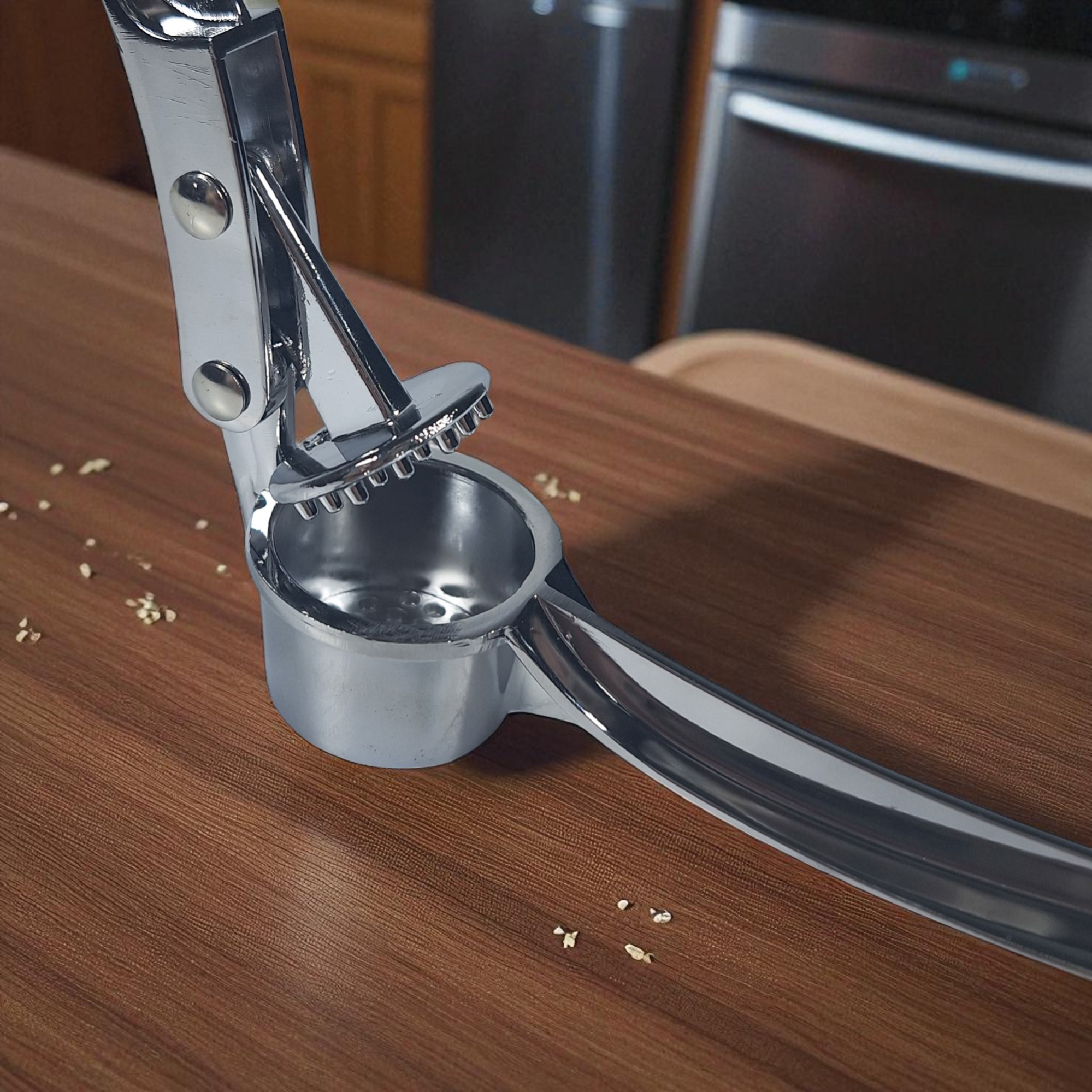 Gambar produk TaffHOME Penghancur Bawang Putih Stainless Steel Garlic Pressure - A42